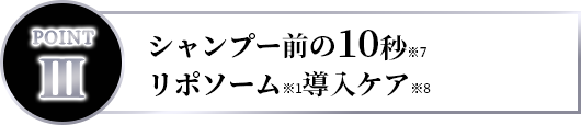 シャンプー前の10秒リポソーム導入ケア